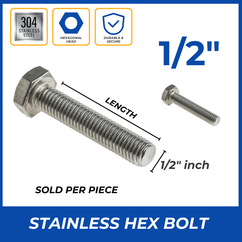 STAINLESS BOLT INCH (1/2)