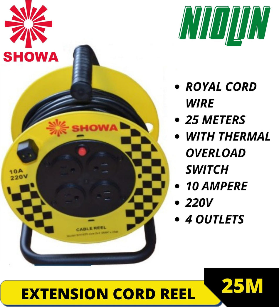 SHOWA Extension Cord Reel 25 Meters