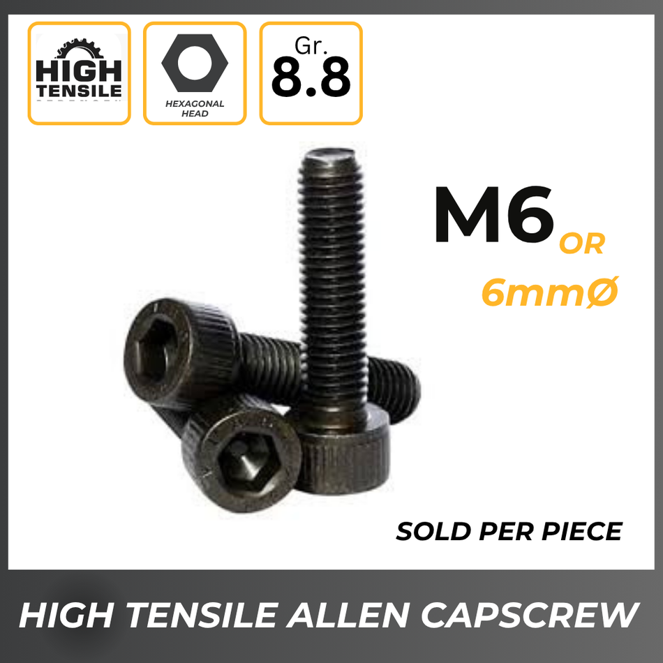 6MM HIGH TENSILE ALLEN CAPSCREW