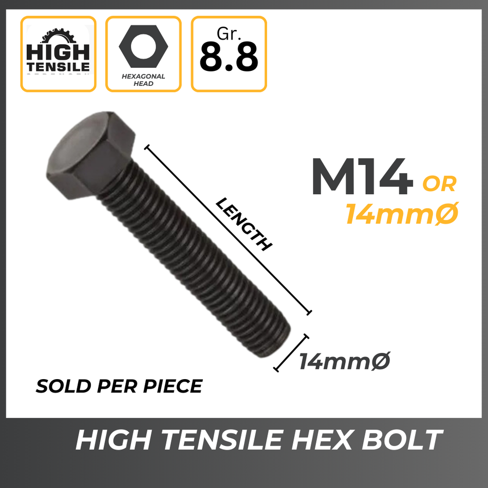 HIGH TENSILE HEX BOLT 14MM