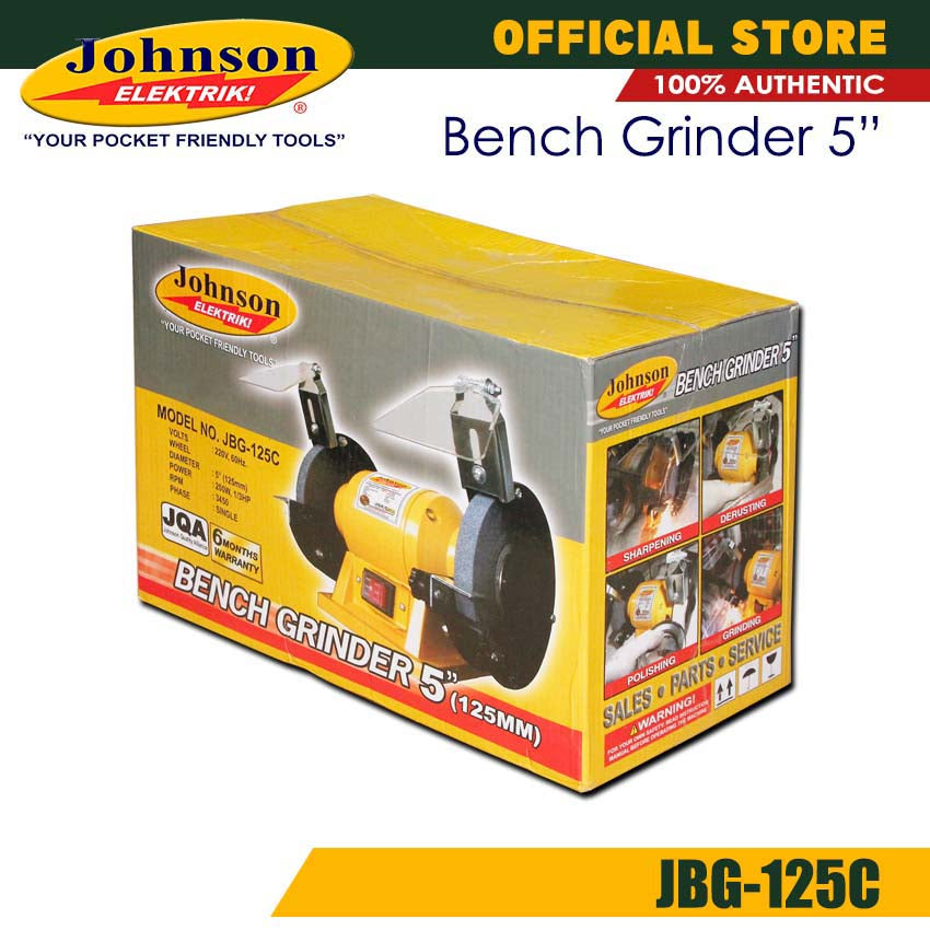 JOHNSON ELEKTRIK BENCH GRINDER JBC-125C 5"