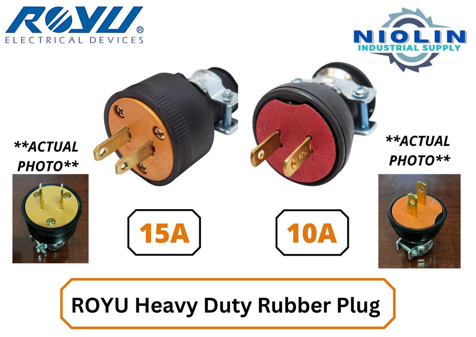 ROYU Heavy Duty Rubber Plug ( 10A , 15A )