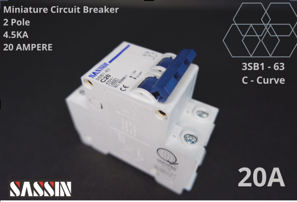 SASSIN Miniature Circuit Breaker 20A x 2P