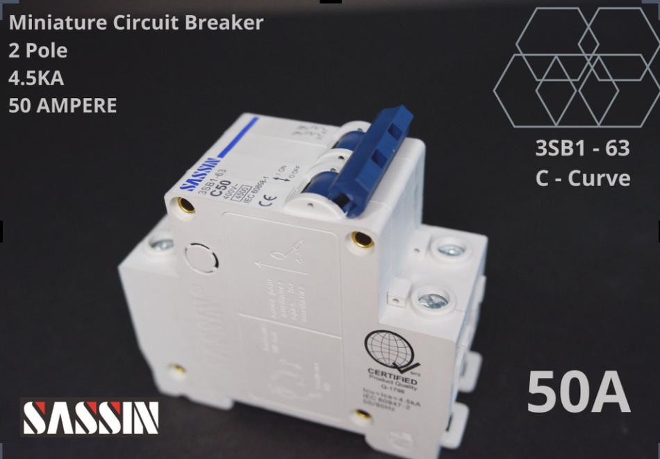 SASSIN Miniature Circuit Breaker 50A x 2P