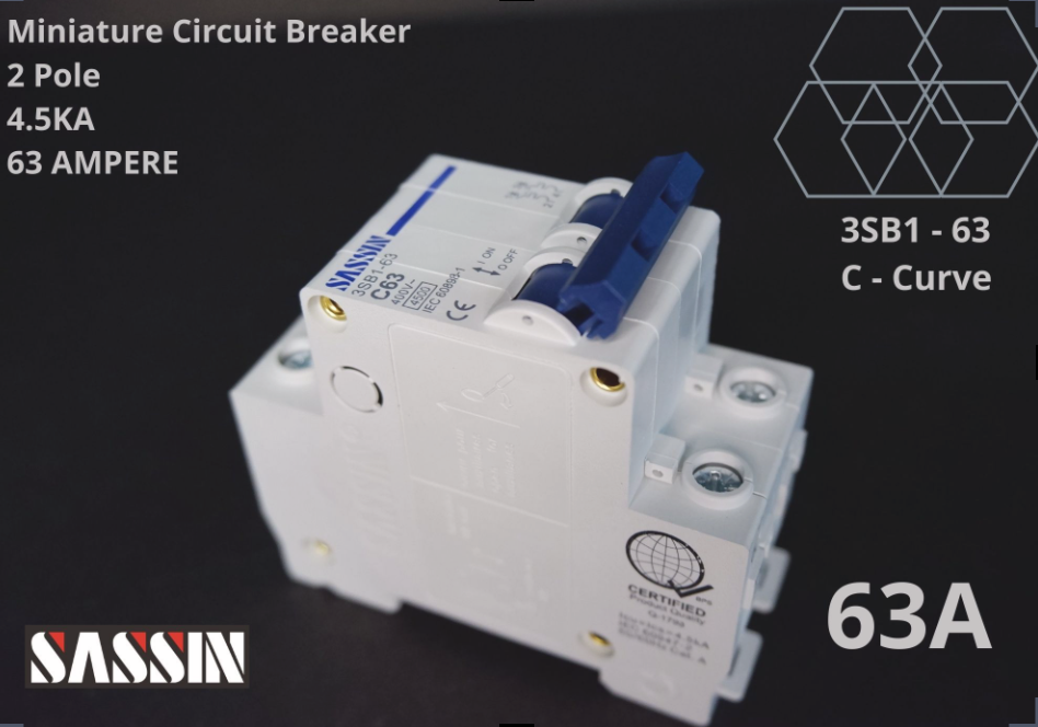 SASSIN Miniature Circuit Breaker 63A x 2P