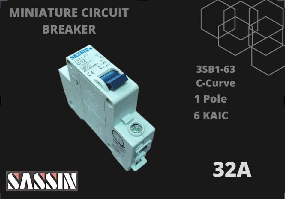 SASSIN Miniature Circuit Breaker 32A x 1P