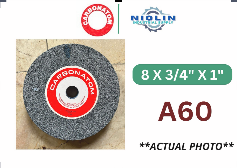 CARBONATOM General Purpose Grinding Stone / Wheel (A60 - 8 X 3/4 X 1)