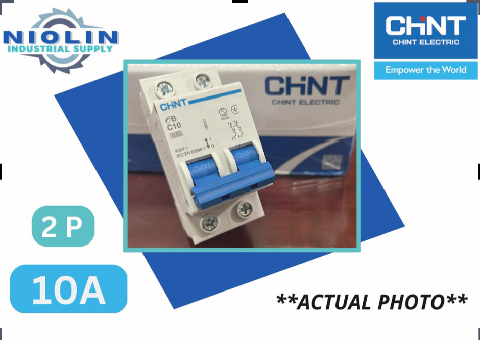 Original CHINT Miniature Circuit Breaker (2P x 10A)