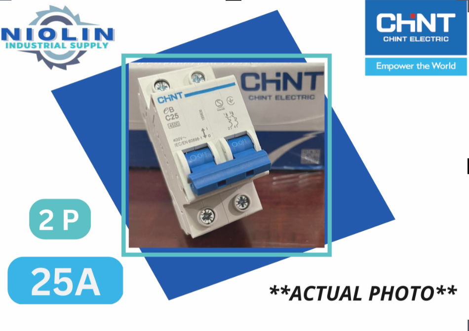 Original CHINT Miniature Circuit Breaker (2P x 25A)