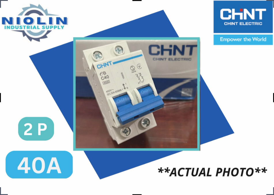 Original CHINT Miniature Circuit Breaker (2P x 40A)