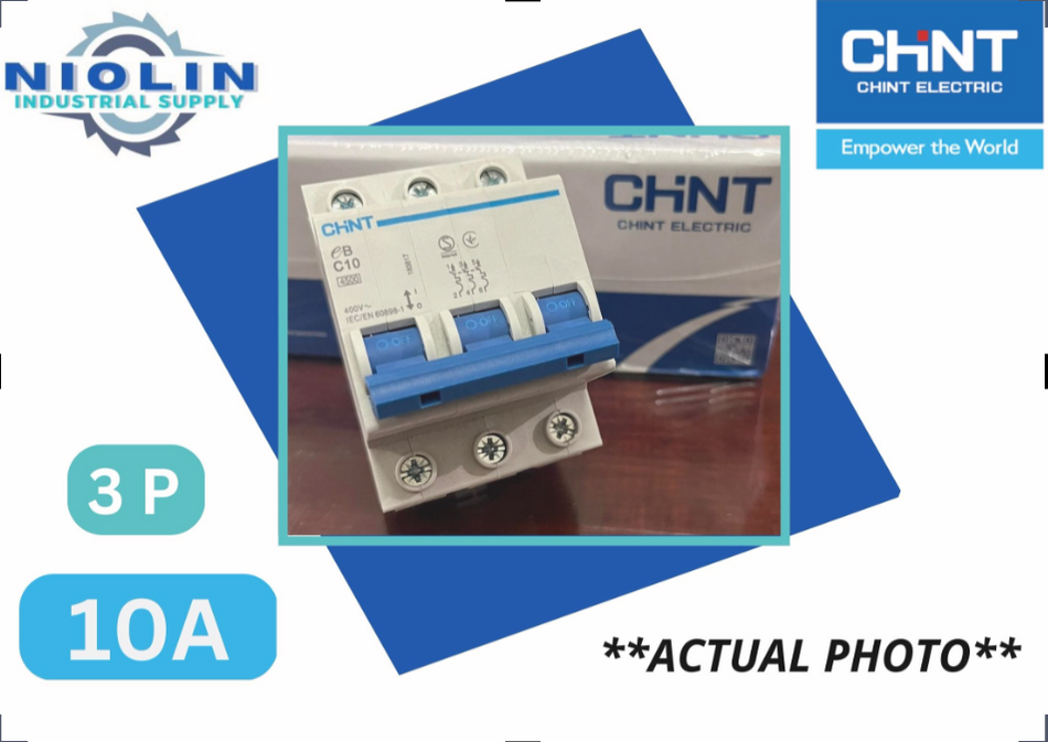 Original CHINT Miniature Circuit Breaker (3P x 10A)