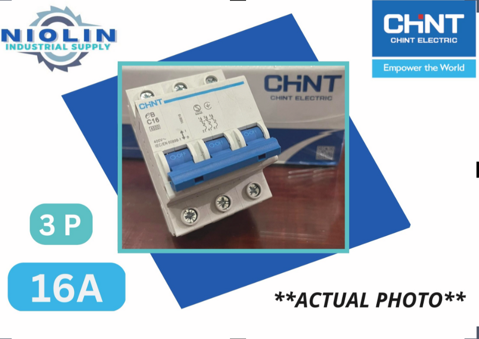 Original CHINT Miniature Circuit Breaker (3P x 16A)