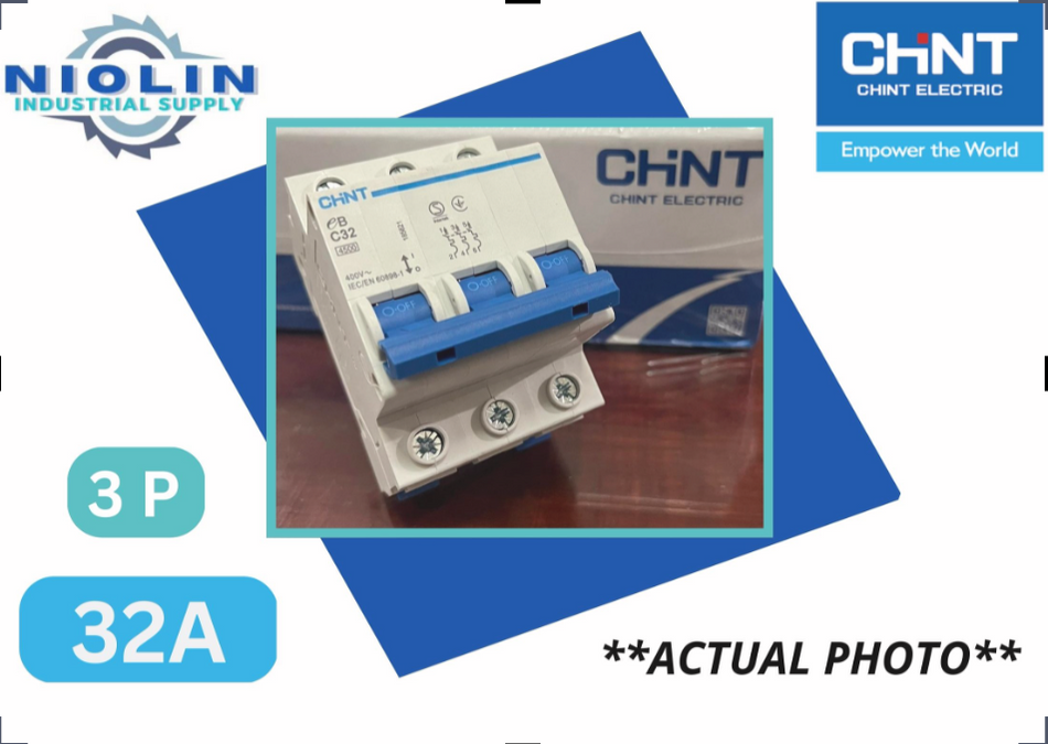 Original CHINT Miniature Circuit Breaker (3P x 32A)