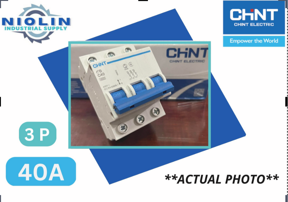 Original CHINT Miniature Circuit Breaker (3P x 40A)