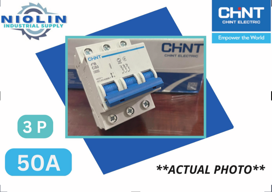 Original CHINT Miniature Circuit Breaker (3P x 50A)