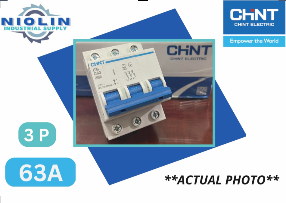 Original CHINT Miniature Circuit Breaker (3P x 63A)