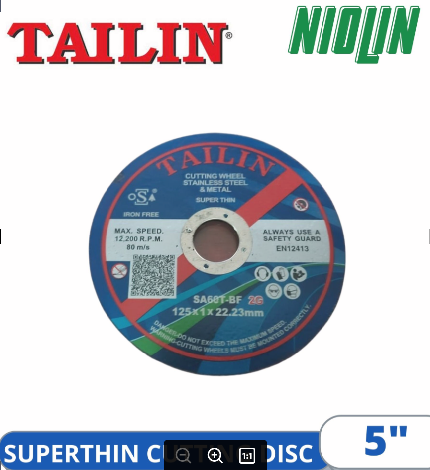 TAILIN Super Thin Cutting Disc for Stainless Steel / Steel (5")