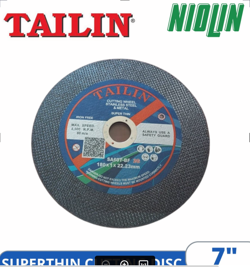 TAILIN Super Thin Cutting Disc for Stainless Steel / Steel (7")