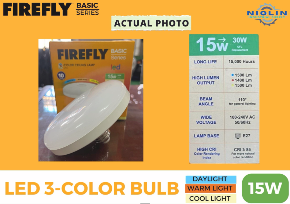 FIREFLY Tri - Color UFO LED Bulb (15W)