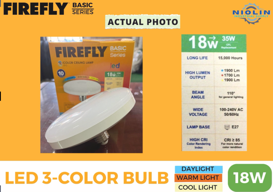 FIREFLY Tri - Color UFO LED Bulb (18W)