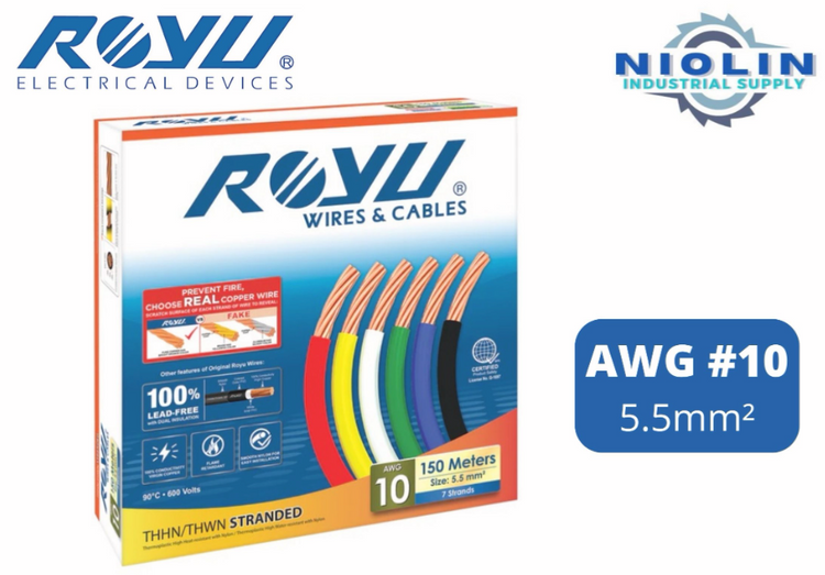 ROYU THHN Stranded Wire #10 ( 5.5mm² ) – Niolin Industrial Supply