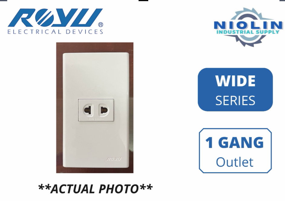 ROYU Wide Series - 1 Gang Outlet