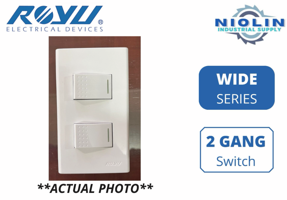 ROYU Wide Series - 2 Gang Switch