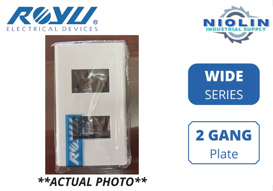 ROYU Wide Series Plate - 2 Gang