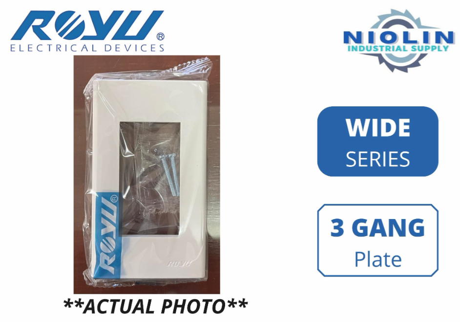 ROYU Wide Series Plate - 3 Gang