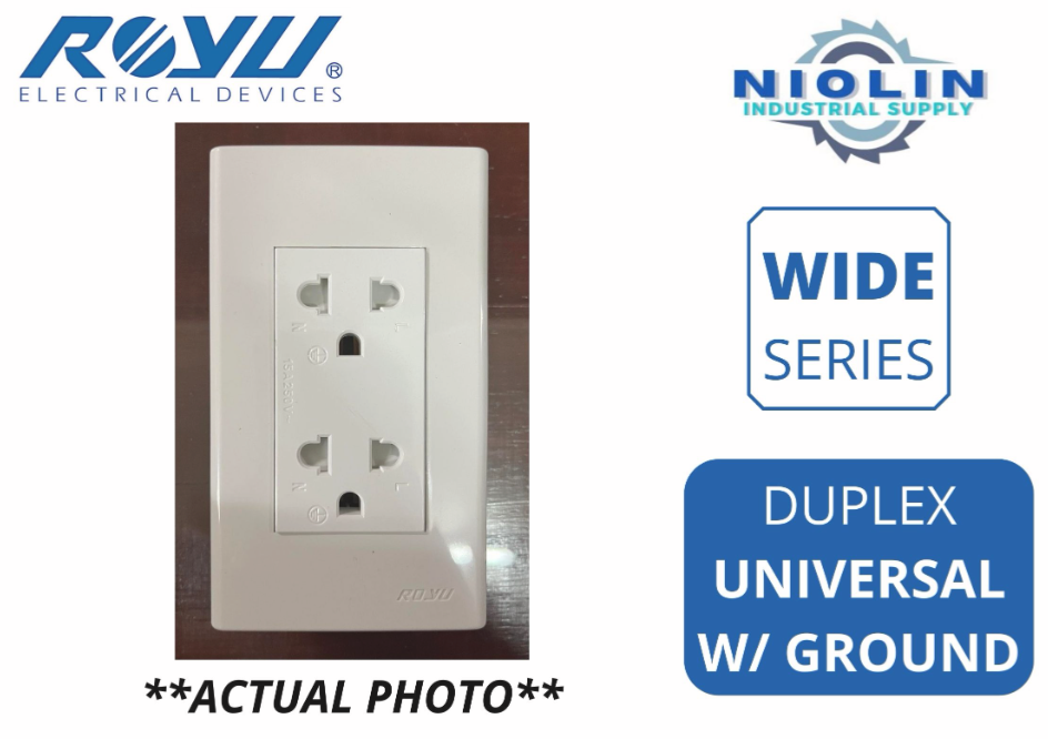 ROYU Wide Series Plate - Duplex Universal with Ground