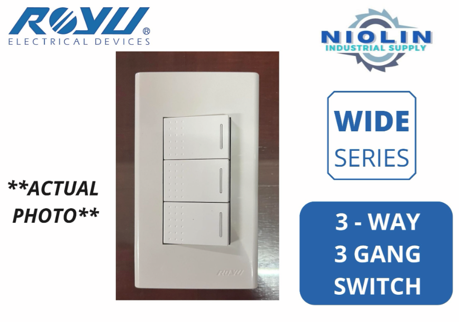 ROYU Wide Series Plate - 3 Way 3 gang