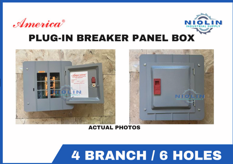 Panel Box Plug AMERICA Plug IN Panel BOX - 4 BRANCH / 6 HOLES – Niolin Industrial Supply