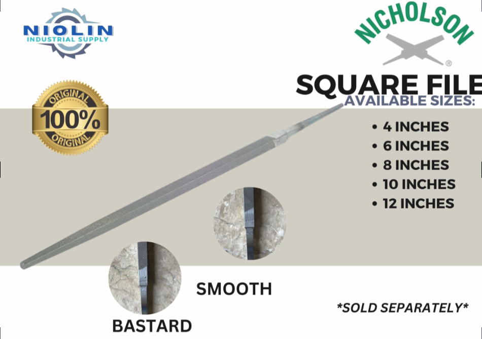 NICHOLSON Square File - SMOOTH 10"