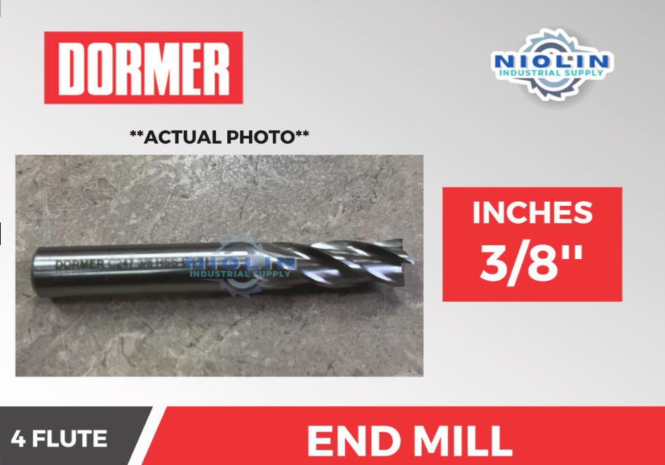 DORMER END MILL 4 FLUTE - 3/8