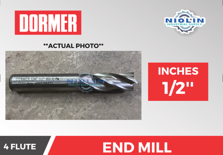 DORMER END MILL 4 FLUTE - 1/2