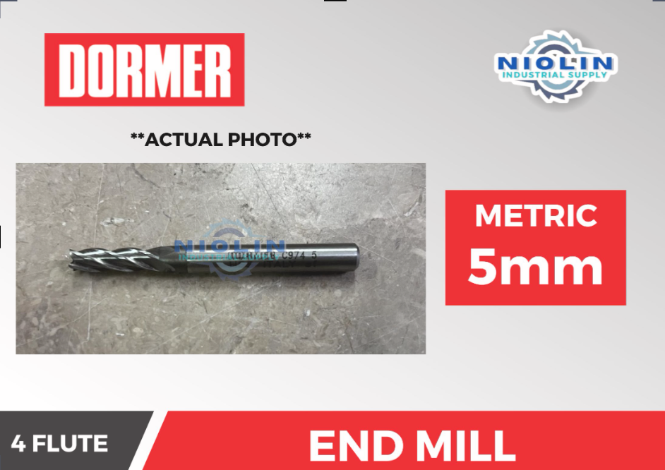 DORMER END MILL 4 FLUTE - 5mm