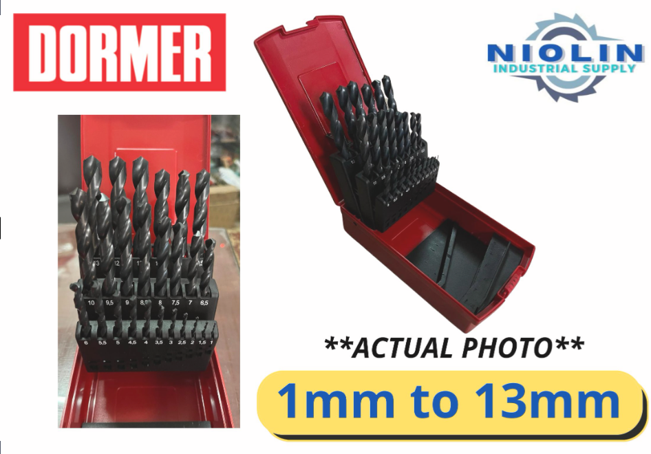 DORMER Drill Bit Per Set (Metric 1mm to 13mm)
