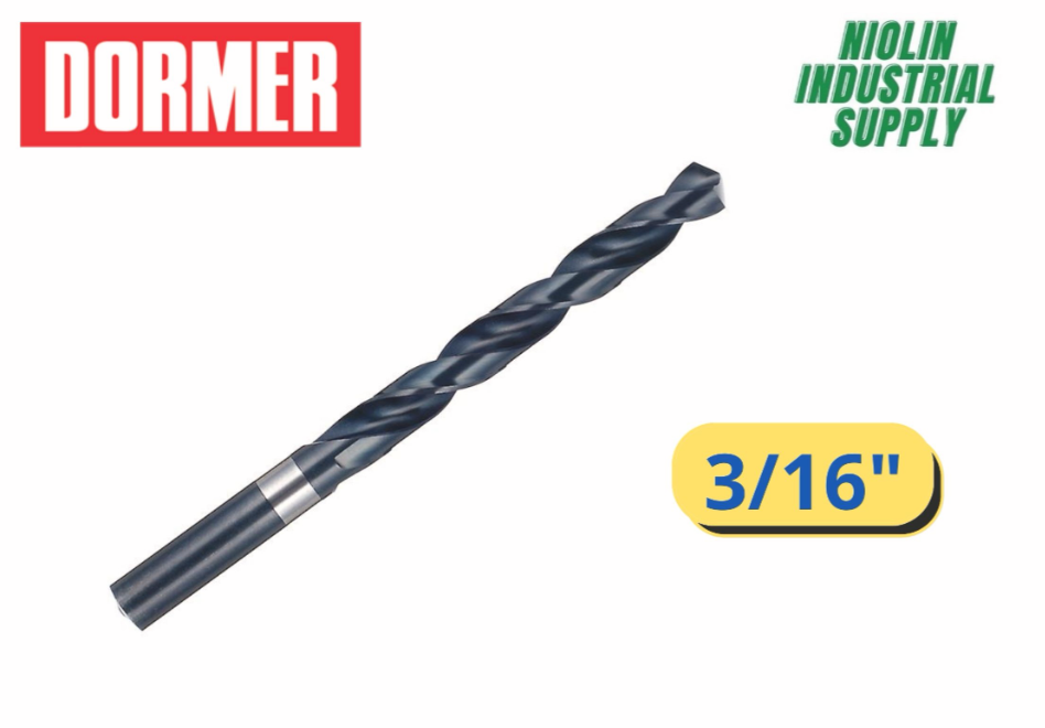 DORMER HSS Jobber Drill Bit - 3/16