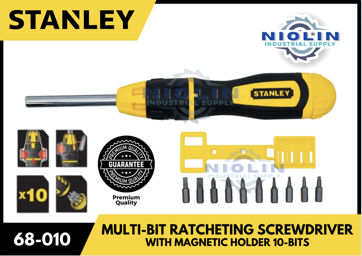 STANLEY Multi-bit Ratcheting Screwdriver – Niolin Industrial Supply