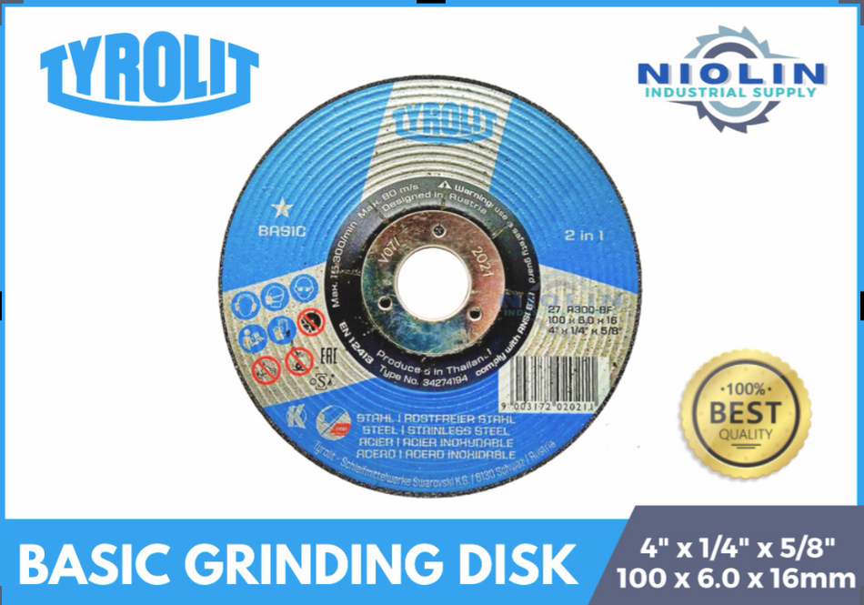 Original TYROLIT Basic Grinding Disc 4"