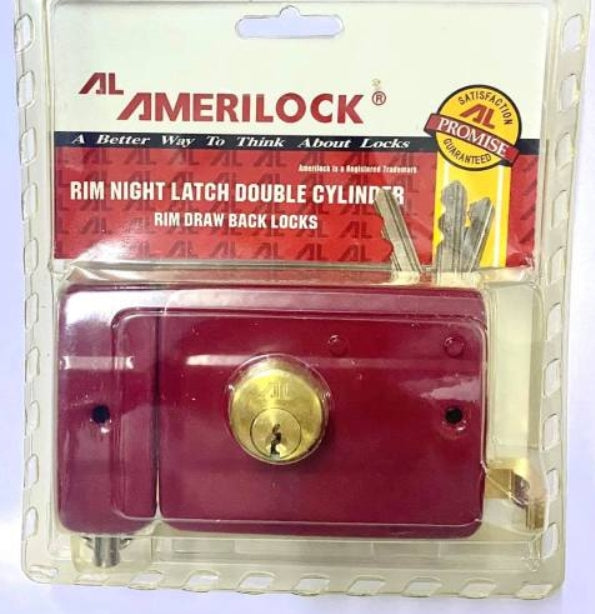 AMERILOCK AL RIM NIGHT LATCH 559 DOUBLE CYLINDER WITH CHAIN