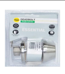 YALE ESSENTIAL DEADBOLT SINGLE CYLINDER  VISUAL PACKED