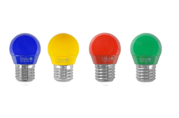Omni 1.5W LED Colored Round Mini Light Bulb