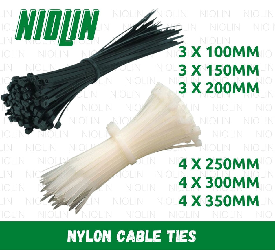 100 pcs Cable Ties Black or White ( per pack )