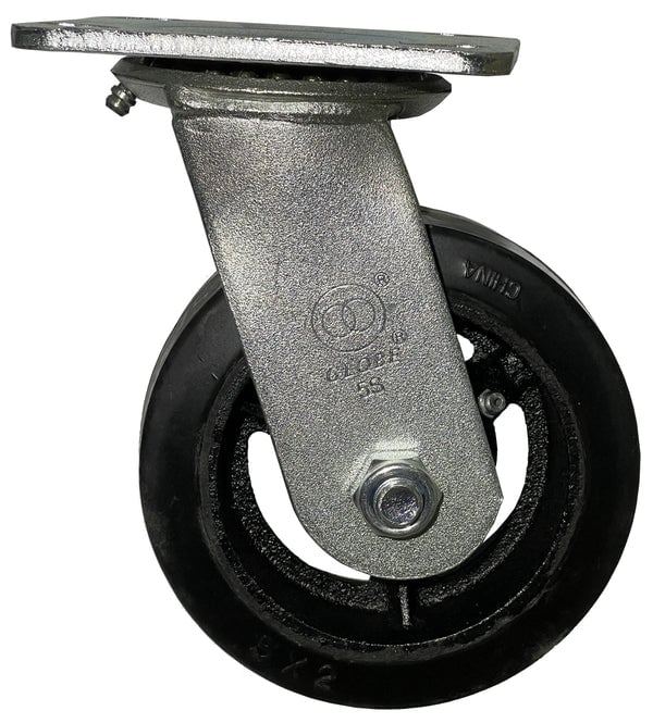GLOBE Rubber + Cast Iron Caster SWIVEL