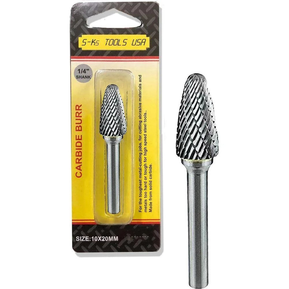 S-Ks Tools TR1020 Carbide Burrs (Tree Radius) for Grinding