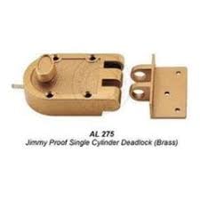 AMERILOCK AL JIMMY PROOF SERIES DEADLOCK SINGLE CYLINDER 275 BRASS