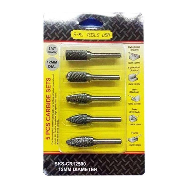 S-Ks Tools CR12500 5pcs Carbide Burrs Set