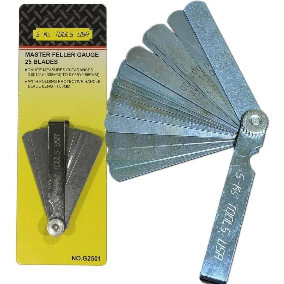 S-Ks 62501 Master Feeler Gauge 25 blades Inches