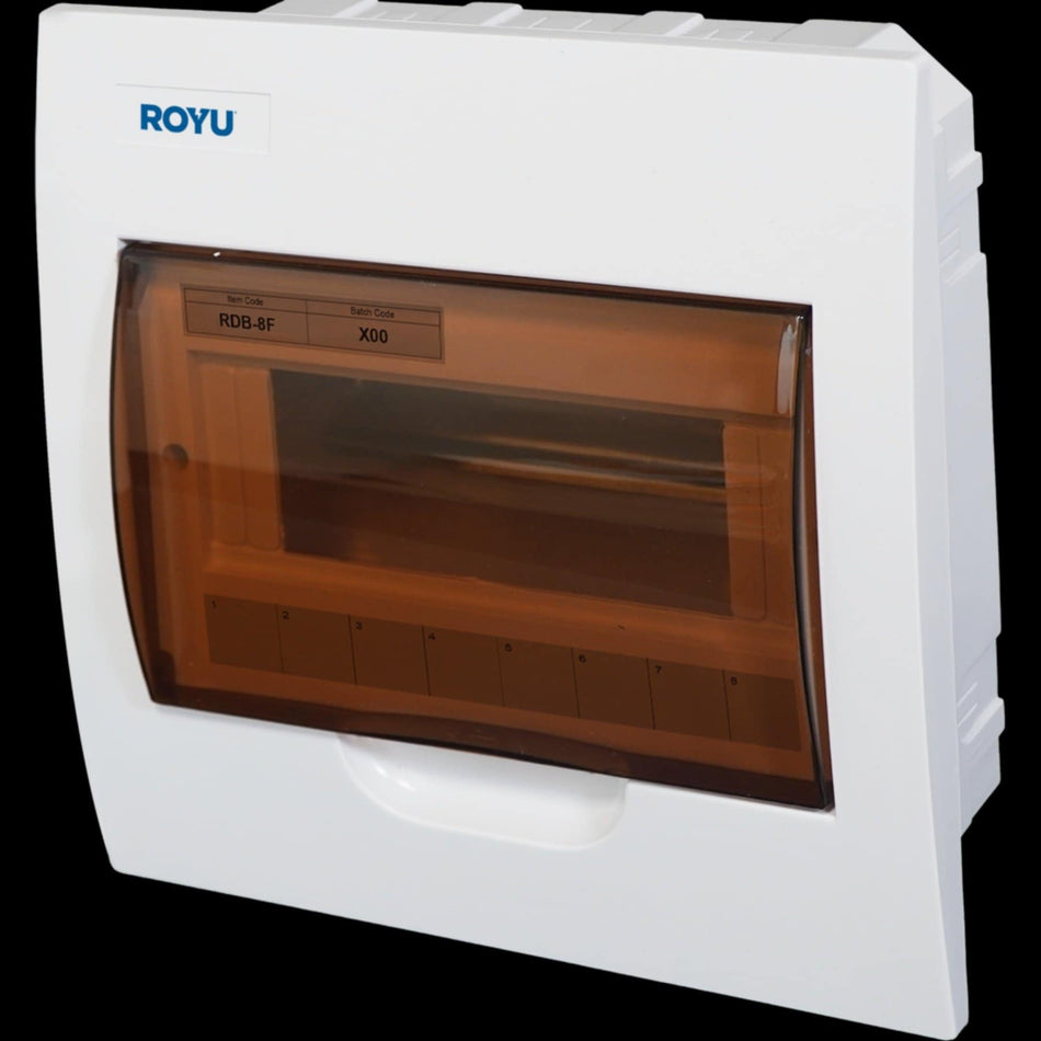 ROYU THERMOPLASTIC FLUSH MOUNT DISTRIBUTION BOX 4 Breakers